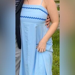 Blue Spaghetti Strap Dress